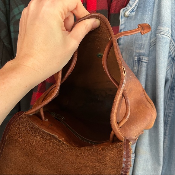 Vintage Coach Leather Drawstring Backpack 90s - Picture 5 of 7